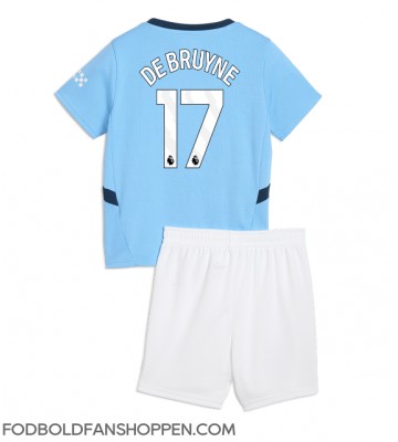 Manchester City Kevin De Bruyne #17 Hjemmebanetrøje Børn 2024-25 Kortærmet (+ Korte bukser)